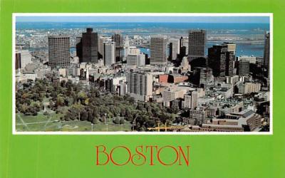 Exceptional Air View of Boston Massachusetts Postcard