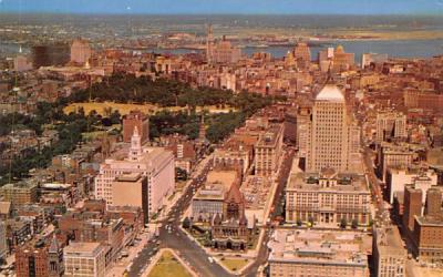 Boston Skyline & Harbor Massachusetts Postcard