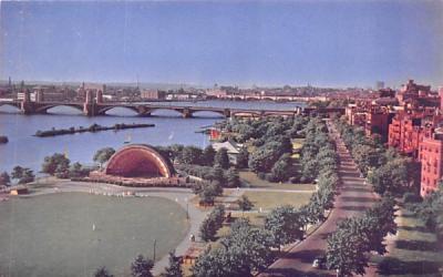 Esplanade on Charles River Boston, Massachusetts Postcard