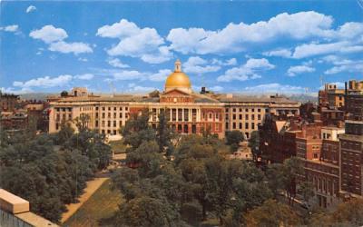 Boston Common & State House of the Commonwealth Massachusetts Postcard