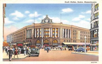 South Station Boston, Massachusetts Postcard