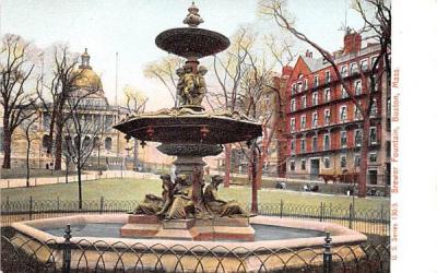 Brewer Fountain Boston, Massachusetts Postcard
