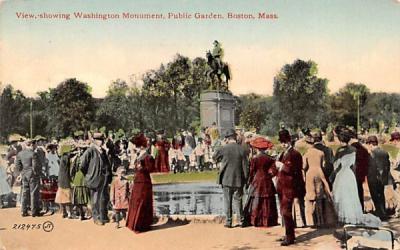 View Showing Washington Monument Boston, Massachusetts Postcard