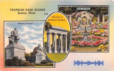 Franklin Park Scenes Boston, Massachusetts Postcard