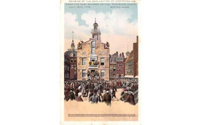 Reading of the Declaration of Indepence Boston, Massachusetts Postcard