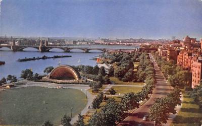 Esplanade on Charles River Boston, Massachusetts Postcard