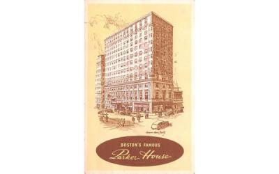 Boston's Famous Parker House Massachusetts Postcard