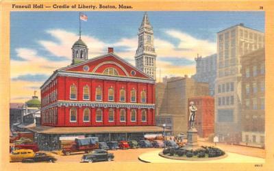 Faneuil Hall Boston, Massachusetts Postcard