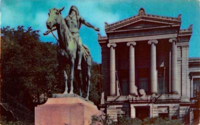 Magnificent Bronze Statue  Boston, Massachusetts Postcard