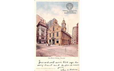 Old Statue House Boston, Massachusetts Postcard