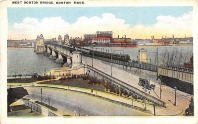 West Boston Bridge Massachusetts Postcard
