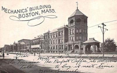 Mechanics' Building Boston, Massachusetts Postcard