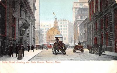 State Street  Boston, Massachusetts Postcard