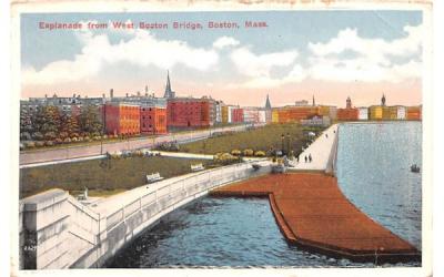 Esplanade  Boston, Massachusetts Postcard