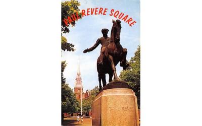 Paul Revere Square Boston, Massachusetts Postcard
