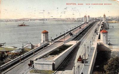 New Cambridge Bridge Boston, Massachusetts Postcard