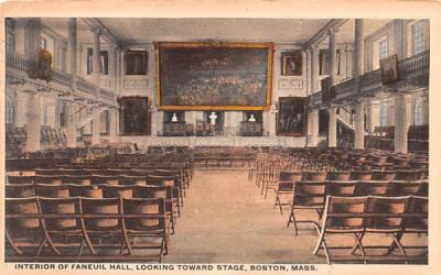 Interior of Faneuil Hall Boston, Massachusetts Postcard