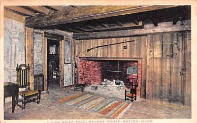 Living Room Boston, Massachusetts Postcard