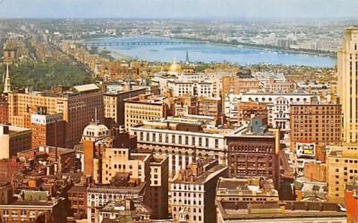 Bird's Eye View of Boston Massachusetts Postcard