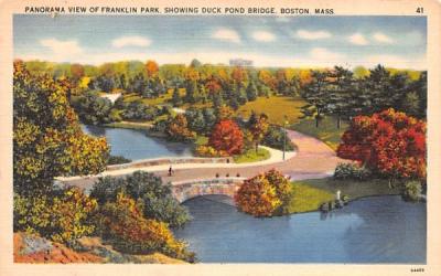 Panorama View of Franklin Park Boston, Massachusetts Postcard