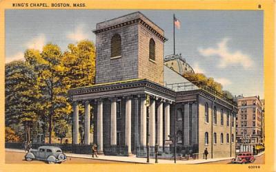 King's Chapel Boston, Massachusetts Postcard