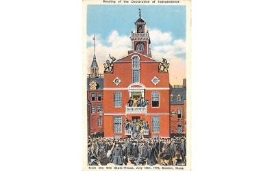 Reading of the Delaration of Independence Boston, Massachusetts Postcard