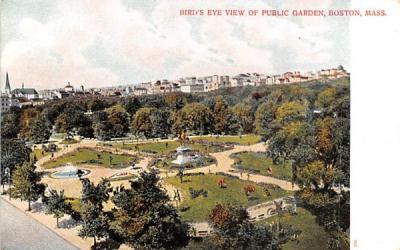 Bird's Eye View of Garden Boston, Massachusetts Postcard