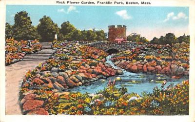 Rock Flower Garden Boston, Massachusetts Postcard