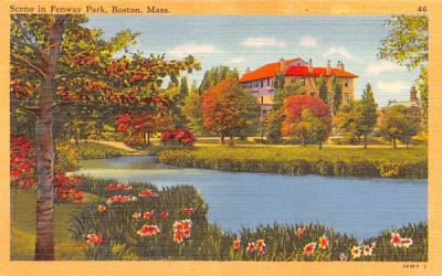Scene in Fenway Park Boston, Massachusetts Postcard