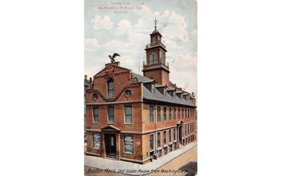 Old State House from Washington St. Boston, Massachusetts Postcard