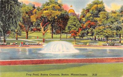 Frog Pond Boston, Massachusetts Postcard
