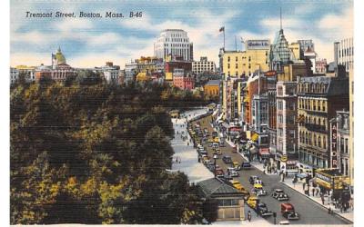 Tremont Street Boston, Massachusetts Postcard