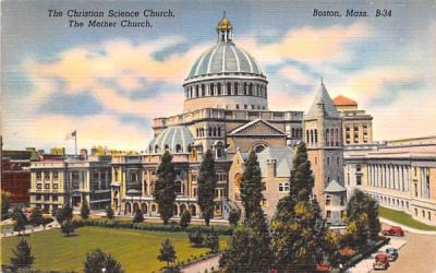 The Christian Science Church Boston, Massachusetts Postcard