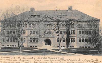 Sever Hall Boston, Massachusetts Postcard