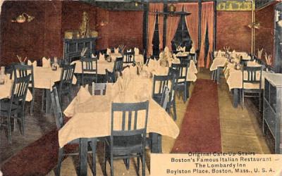 Original Cafe-Up Stairs Boston, Massachusetts Postcard