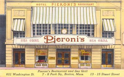 Pieroni's Restaurant & Sea Grill Boston, Massachusetts Postcard