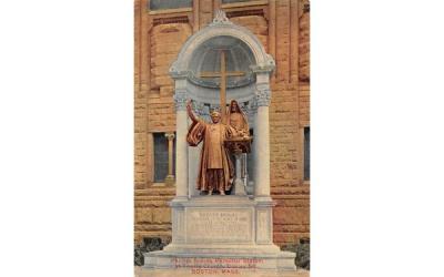 Phillips Brooks Memorial Statue Boston, Massachusetts Postcard