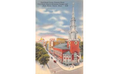 Park Street Corner Tremont Street Boston, Massachusetts Postcard
