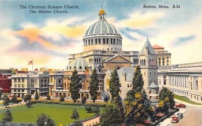 The Christian Science Church Boston, Massachusetts Postcard