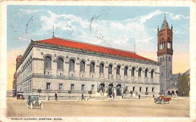 Public  Library Boston, Massachusetts Postcard