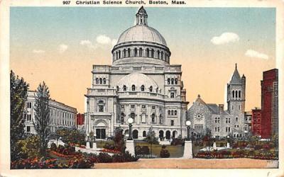 Christian Science Church Boston, Massachusetts Postcard