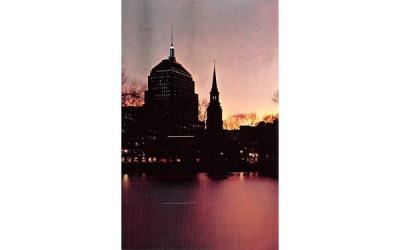Boston at Twlight Massachusetts Postcard
