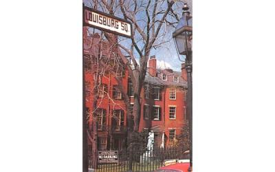 Historic Louisburg Sq Boston, Massachusetts Postcard