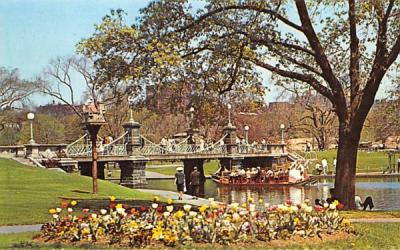 The Public Garden & Swanboat Boston, Massachusetts Postcard
