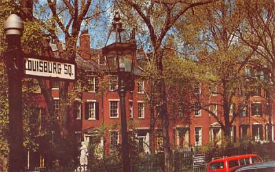 Famous Louisburg Square  Boston, Massachusetts Postcard