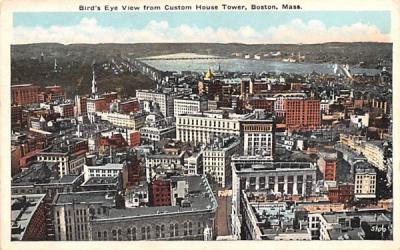Bird's Eye View Boston, Massachusetts Postcard