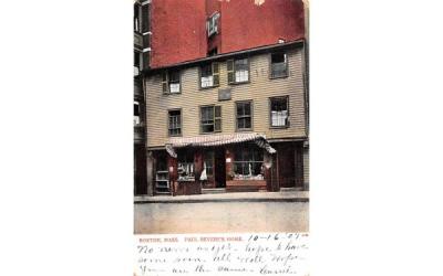 Paul Revere's Home Boston, Massachusetts Postcard