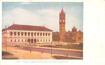 Public Library & New Old South Boston, Massachusetts Postcard