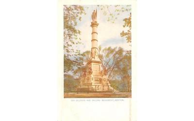 Soldiers & Sailors Monument Boston, Massachusetts Postcard
