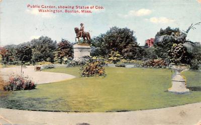 Public Garden Boston, Massachusetts Postcard